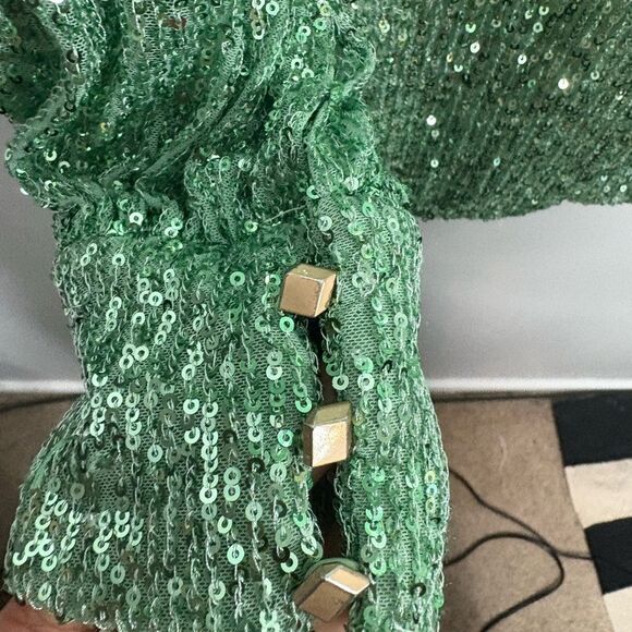 Ieena Mac Duggal Sequin Blouson Sleeve Dress - Picture 5 of 7